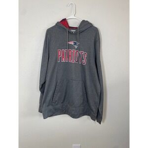 NFL Apparel New England Patriots Men's XL  Gray Hooded Pullover Sweatshirt Fball